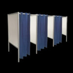 Pashokje wit en 2x aanbouw HxBxD200x300x100cm FLX Paskamer kleedhok