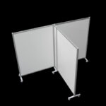 Wand zwart op voeten HxB213x145cm - Afbeelding 9