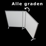 Wand zwart op voeten HxB213x145cm - Afbeelding 4