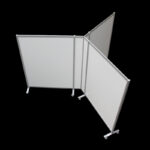 Wand zwart op voeten HxB213x145cm - Afbeelding 6