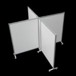 Wand zwart op voeten HxB213x145cm - Afbeelding 8