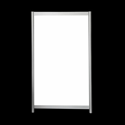 Witte wand, basis, 188cm hoog en 104cm breed. Ook te gebruiken als scheidingswand, expositiewand, expopaneel of posterbord.