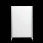 Mobiele wand met whiteboard 2-zijdig HxB200x130cm vrijstaande scheidingswand op wielen voor kantoor, vergaderruimte, training, beurs en expositie.