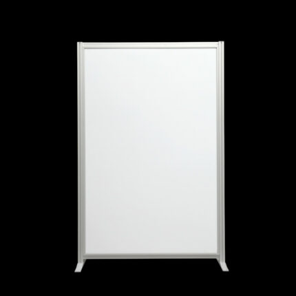 Whiteboardwand HxB195x130cm wit 2-zijdig op voeten