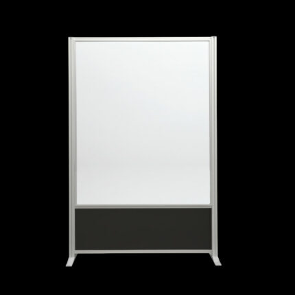 Whiteboardwand HxB195x130cm wit 2-zijdig op voeten