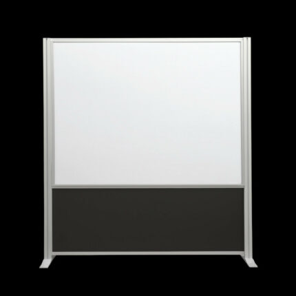 Whiteboardwand HxB195x190cm wit 2-zijdig op voeten