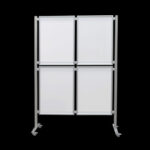 Posterwand HxB259x202cm met 4x A0 kliklijst 1-zijdig op wielen