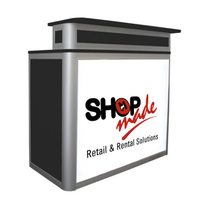 Bar HxBxd120x120x60cm zwart met LED doekenframe